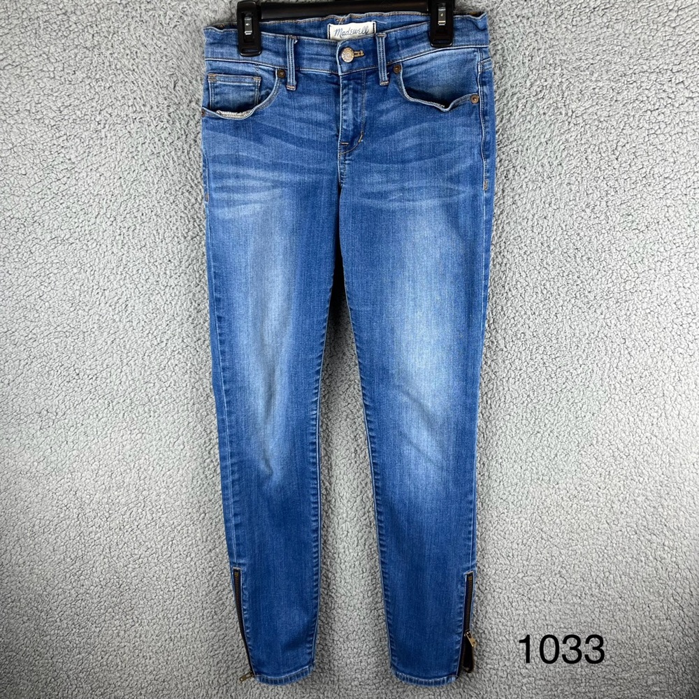 Madewell Women’s Skinny Light Wash‎ Blue Cotton Blend Jeans Size 25